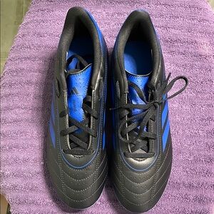 Adidas Black and Blue Athletic Cleats